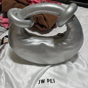 JW PEI Metallic Silver Shoulder Bag